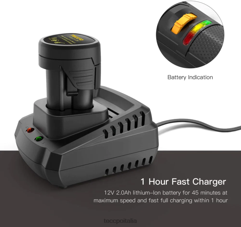 TECCPO Batteria ly699-li (confezione da 1) da 2,0 A per batterie agli ioni di litio da 12 V Accessori L0VNJ40