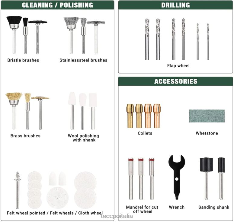 TECCPO kit accessori per utensili rotanti Accessori L0VNJ44