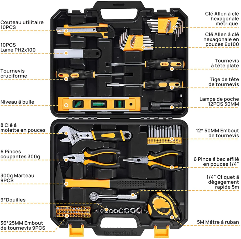 TECCPO kit attrezzi domestici 102pz altre collezioni L0VNJ62