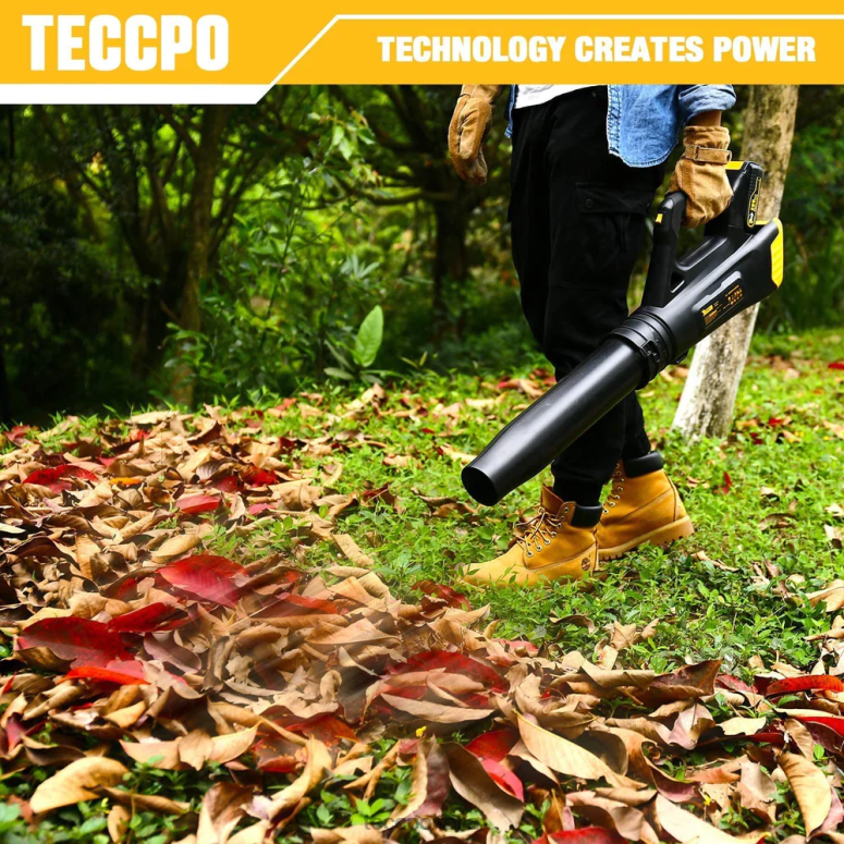 TECCPO Soffiatore per foglie a batteria 20v cura del giardino L0VNJ55