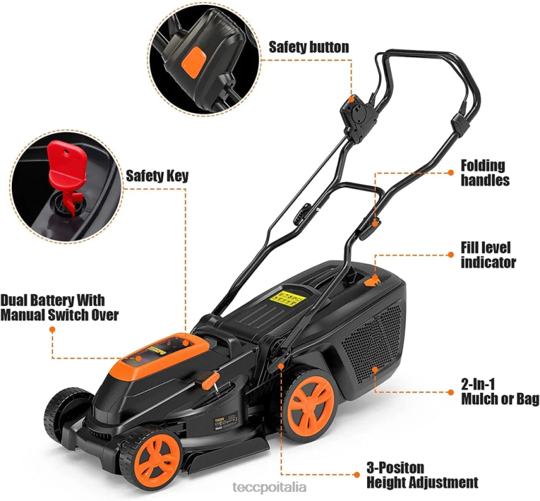 TECCPO Tagliaerba a batteria 40v cura del giardino L0VNJ59