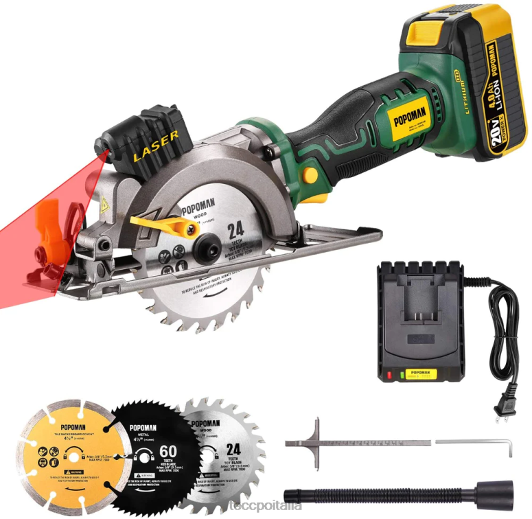 TECCPO Sega circolare a batteria popoman 20v max 4-1/2