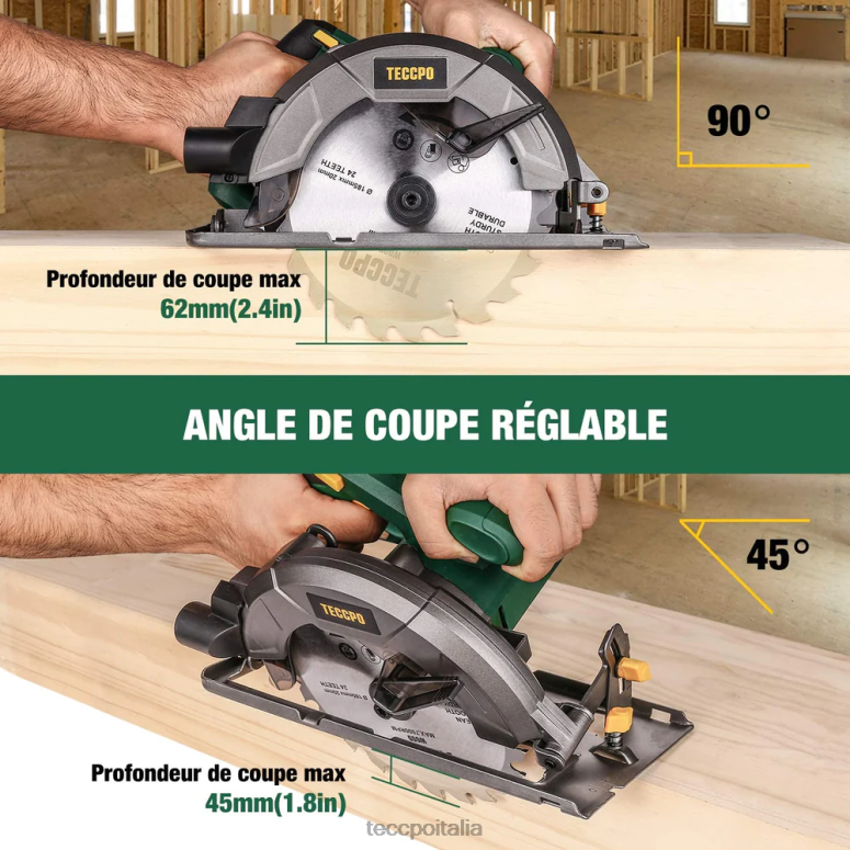TECCPO Sega circolare da 1200w lavorazione del legno L0VNJ27