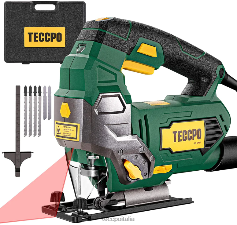 TECCPO Seghetto alternativo a filo da 6,5 ​​A 3000 ppm con guida laser lavorazione del legno L0VNJ21