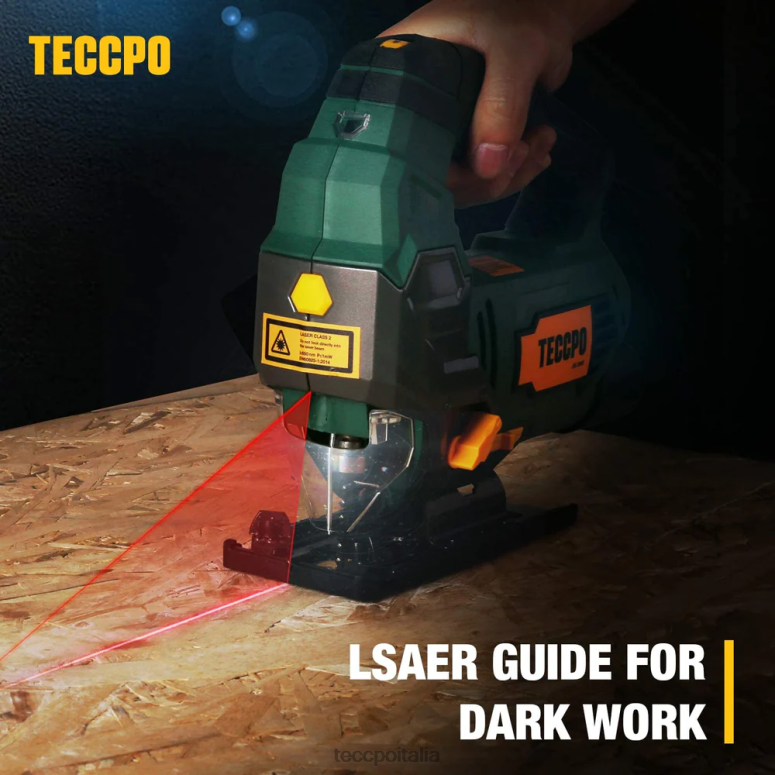 TECCPO Seghetto alternativo a filo da 6,5 ​​A 3000 ppm con guida laser lavorazione del legno L0VNJ21
