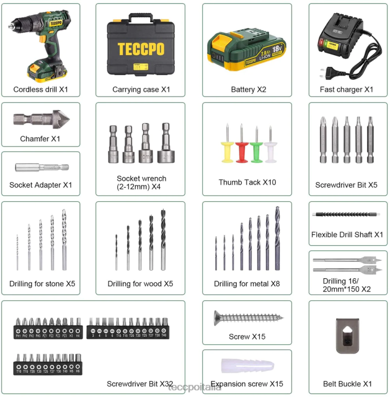 TECCPO cacciavite a batteria 45 nm trapani e avvitatori L0VNJ14