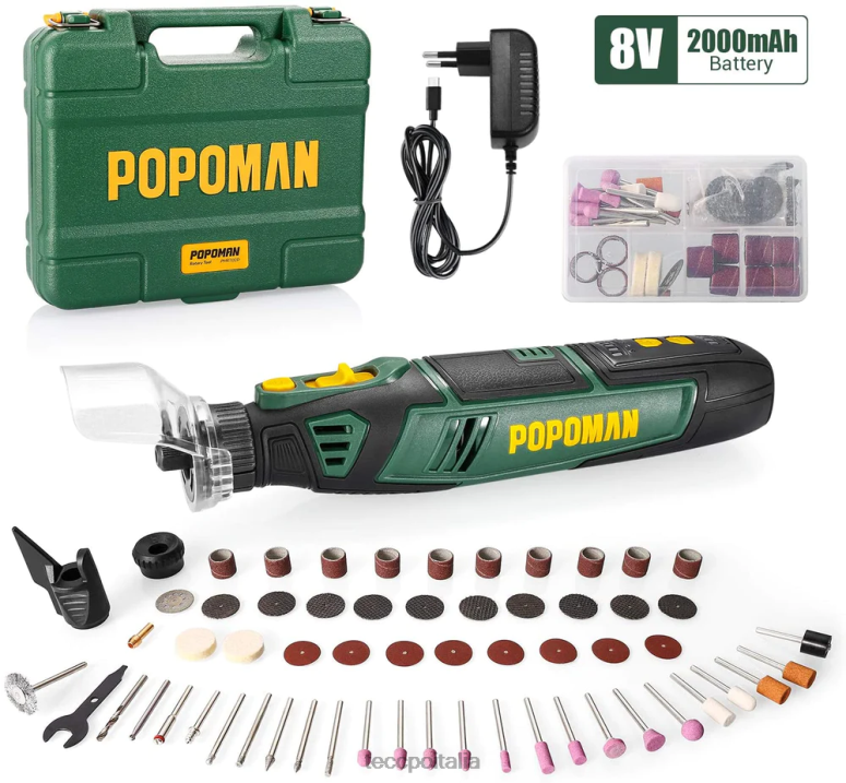 TECCPO Kit di utensili rotanti a batteria Popoman utensili rotanti L0VNJ45