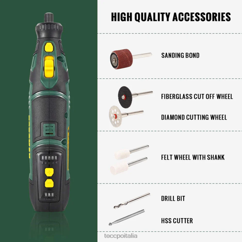 TECCPO Kit di utensili rotanti a batteria Popoman utensili rotanti L0VNJ45