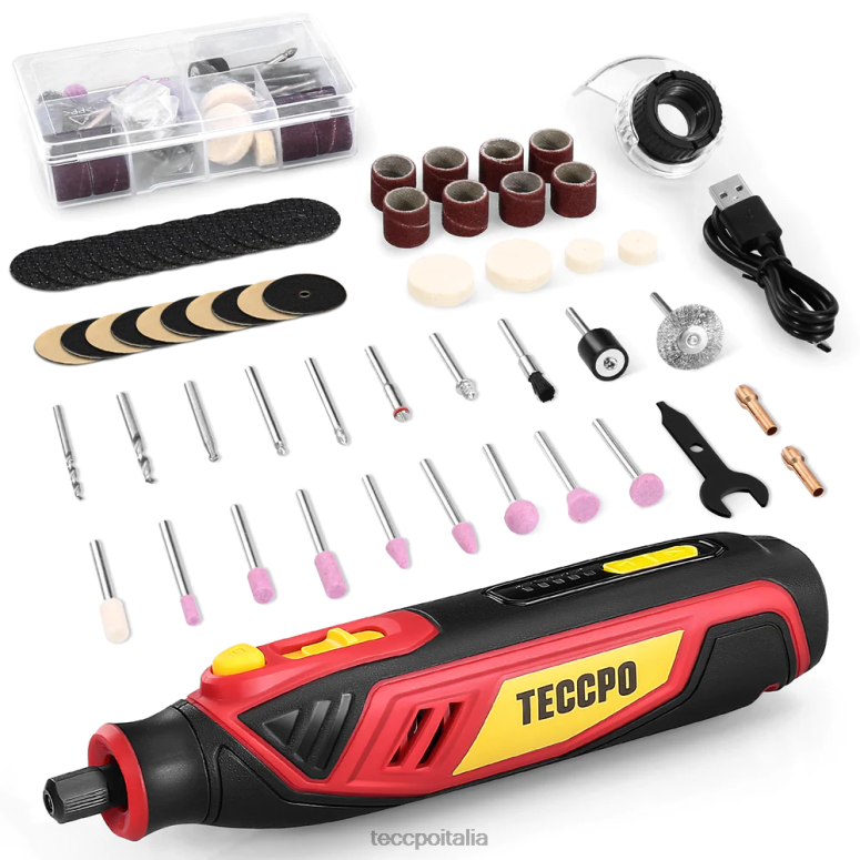 TECCPO Utensile rotativo a batteria 4V utensili rotanti L0VNJ49