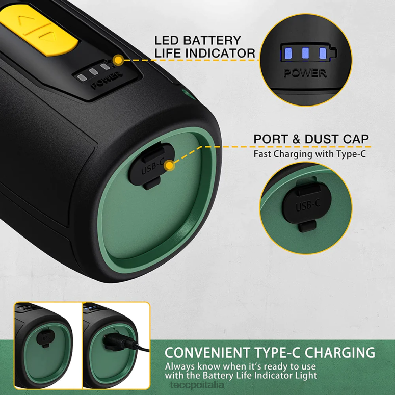 TECCPO Utensili rotanti alimentati a batteria 12 V utensili rotanti L0VNJ46