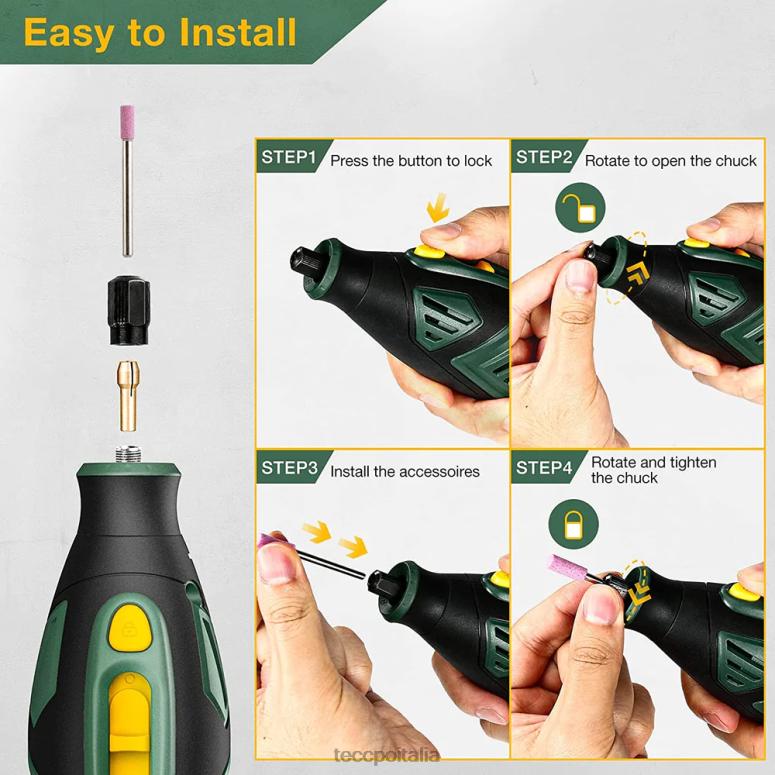 TECCPO Utensili rotanti alimentati a batteria 12 V utensili rotanti L0VNJ46