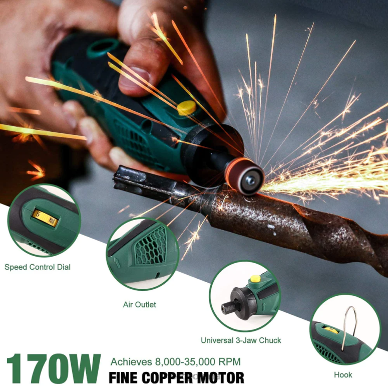 TECCPO kit utensili rotanti 1,5 amp utensili rotanti L0VNJ43