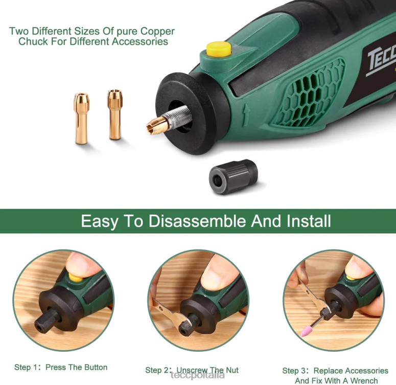 TECCPO kit utensili rotanti 1,5 amp utensili rotanti L0VNJ43